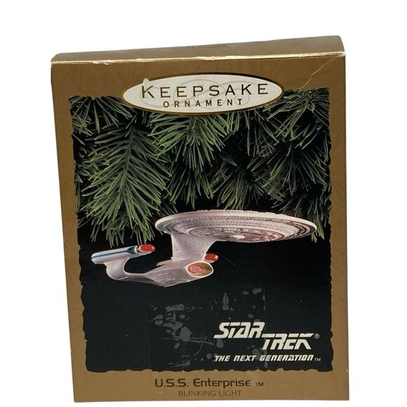 Star Trek Keepsake Ornament U.S.S. Enterprise NCC-1701-D 1996 Magic Hallmark - Picture 6 of 6